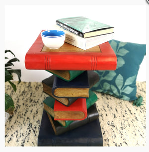 Wooden Side Table | Corner Table | Lamp Table | Planter Stand | Bookstack Antique Finish