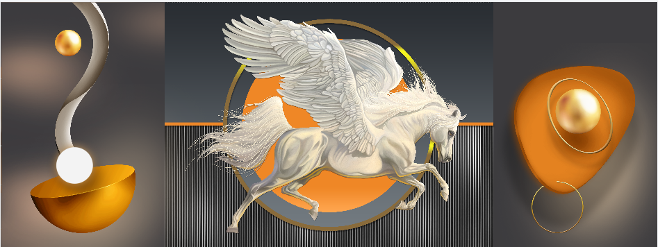 3D Wall Art | Wall Decoration | Wedding Gifts | Horse (set of 3)