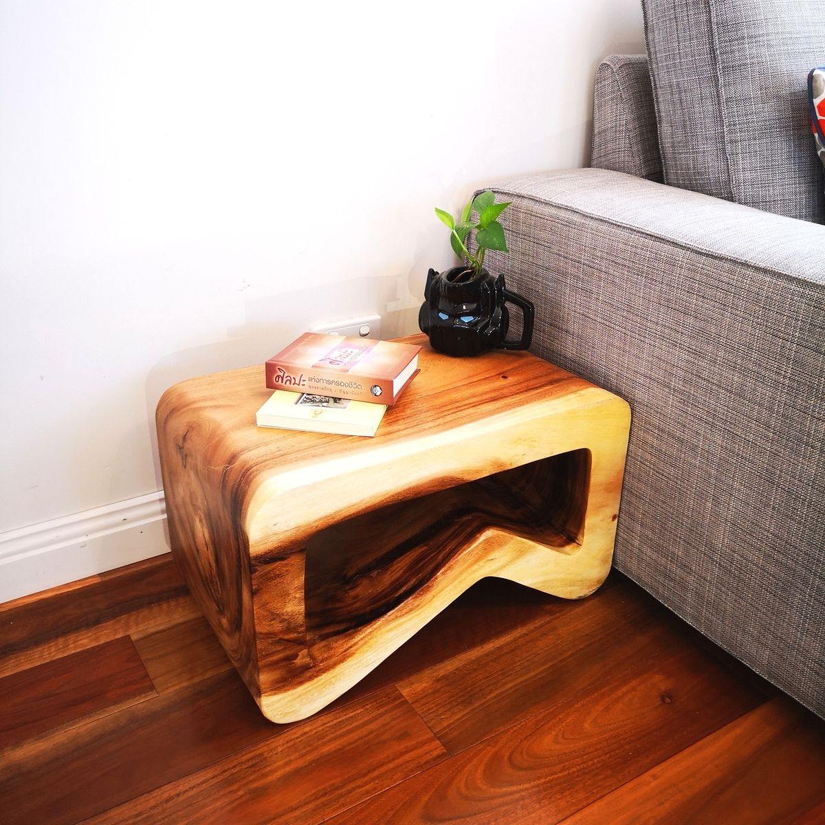Wooden Side Table | Corner Table | Lamp Table | Planter Stand | B Shaped