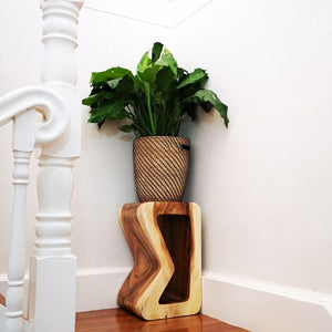 Wooden Side Table | Corner Table | Lamp Table | Planter Stand | B Shaped