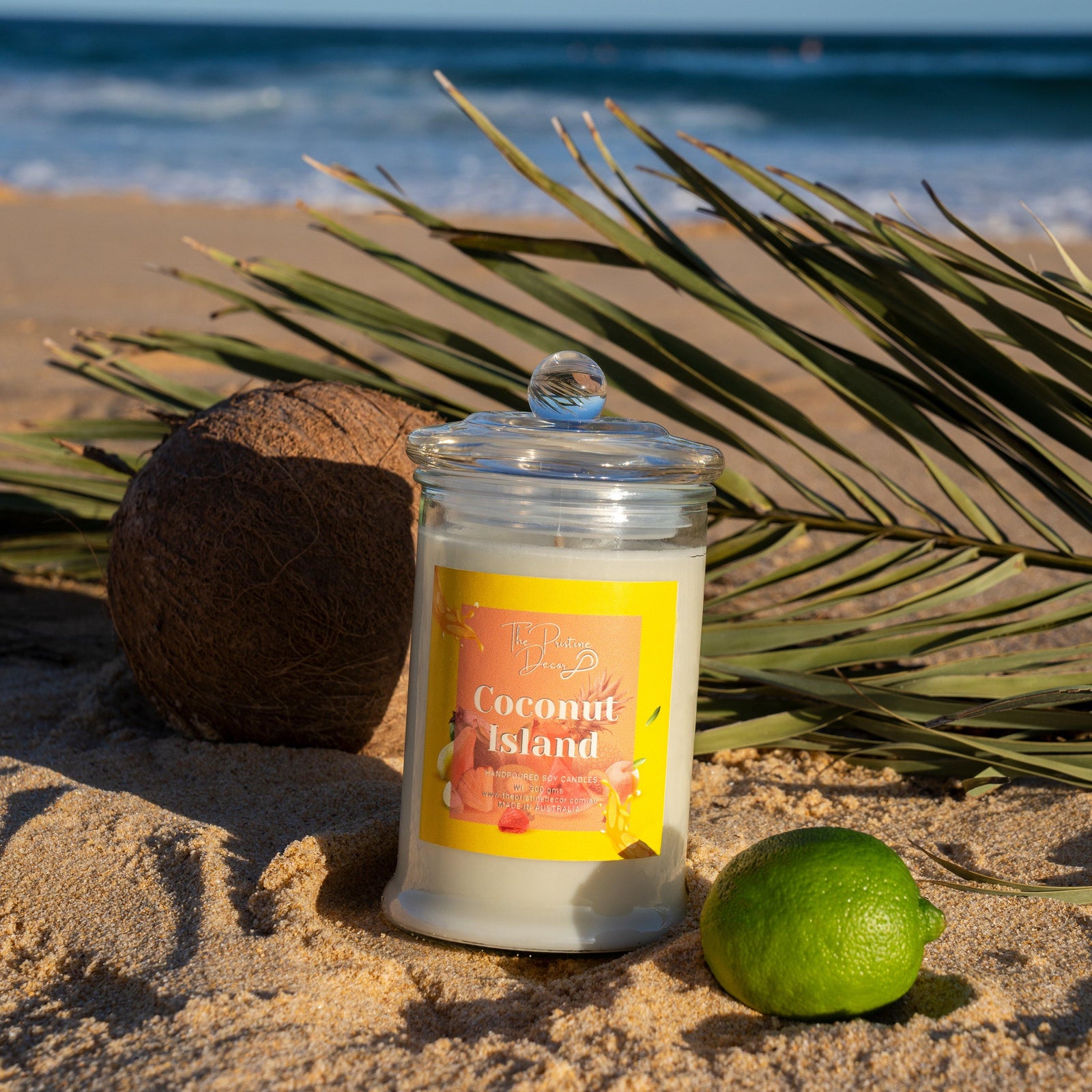Scented Soy Candles - Coconut & Lime - Coconut Island