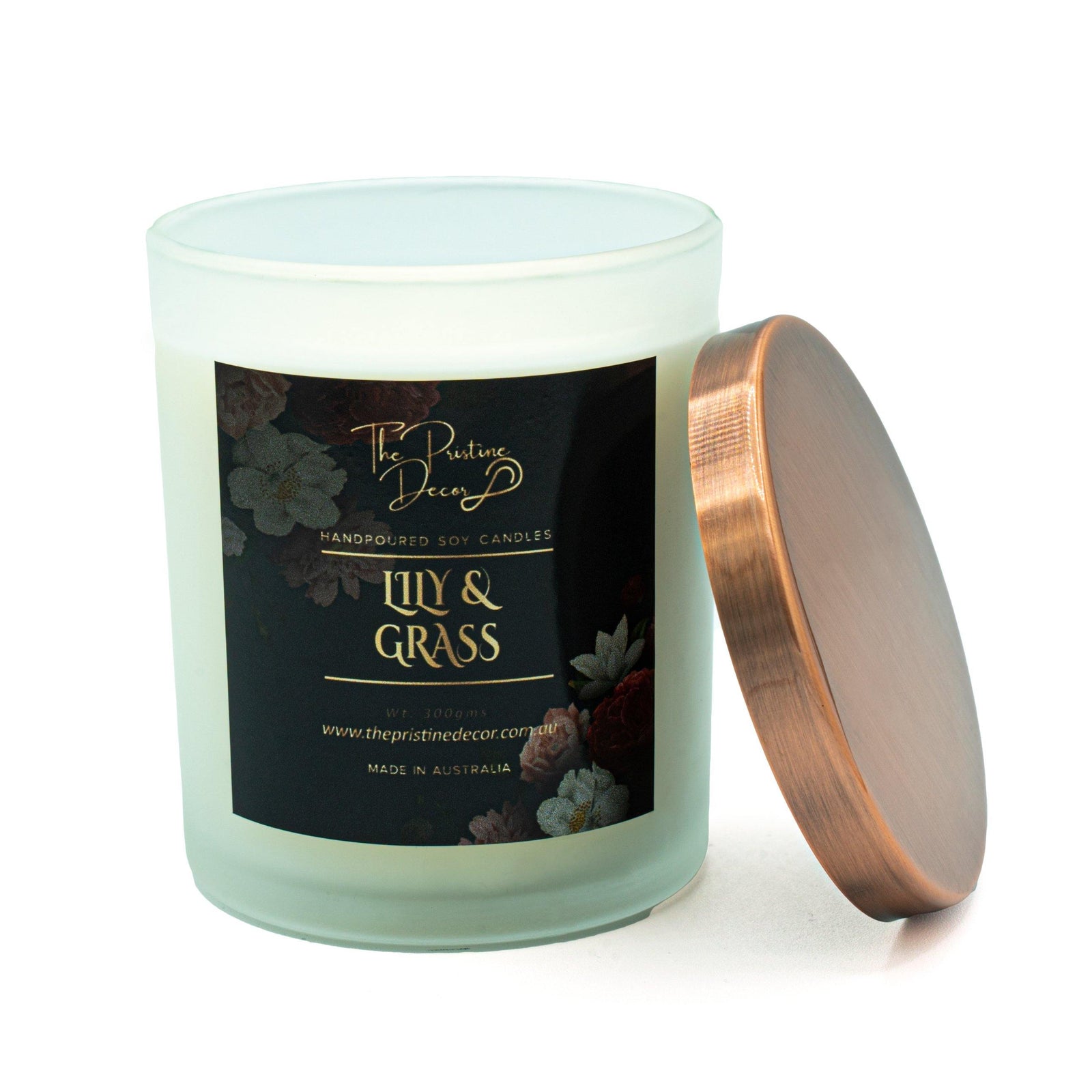 Scented Soy Candles - Bamboo & White Lily Blend - Lily n Grass