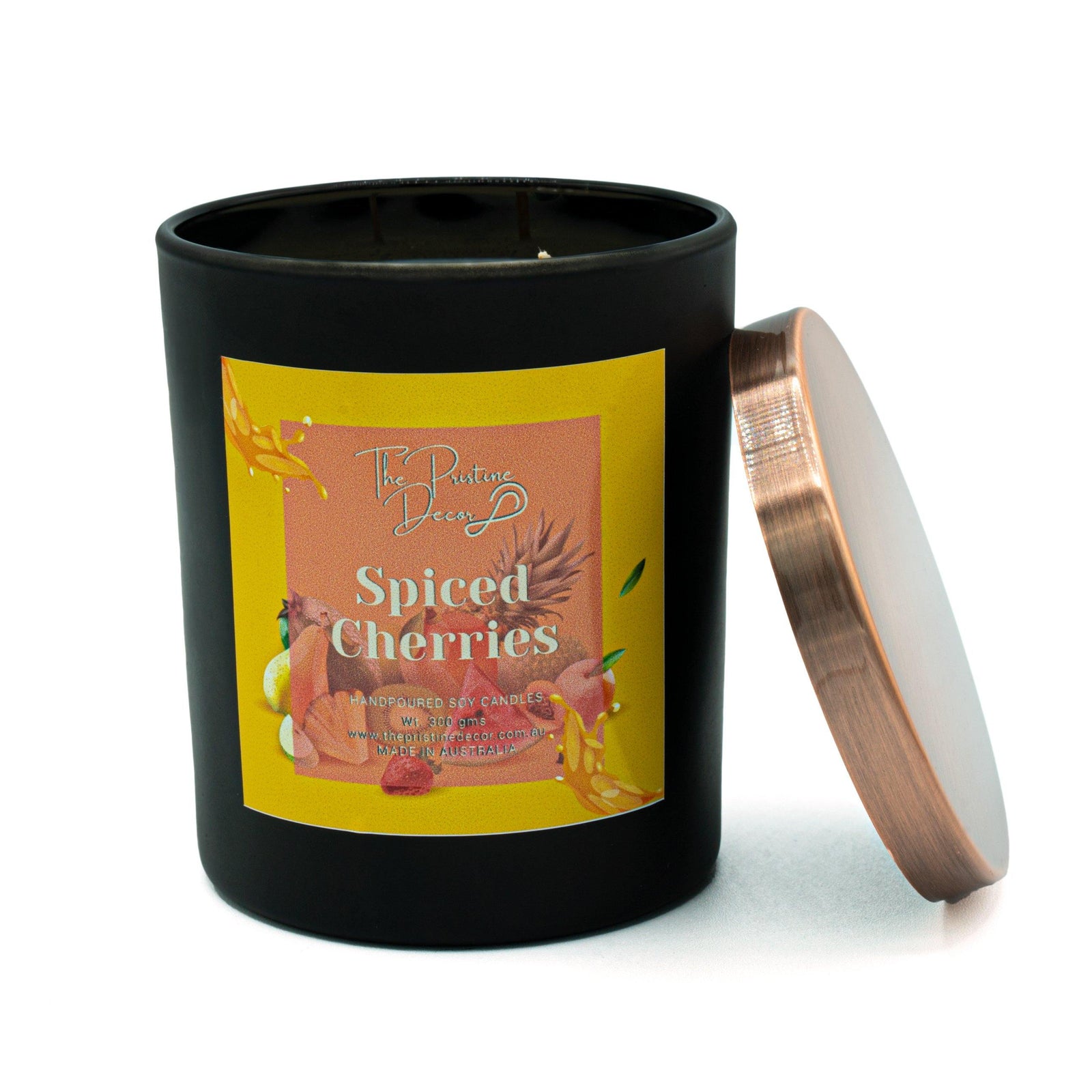 Scented Soy Candles - Black Cherries & Orange Blend - Spiced Cherries