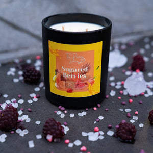 Scented Soy Candles - Black Raspberries & Vanilla Blend - Sugared Berries