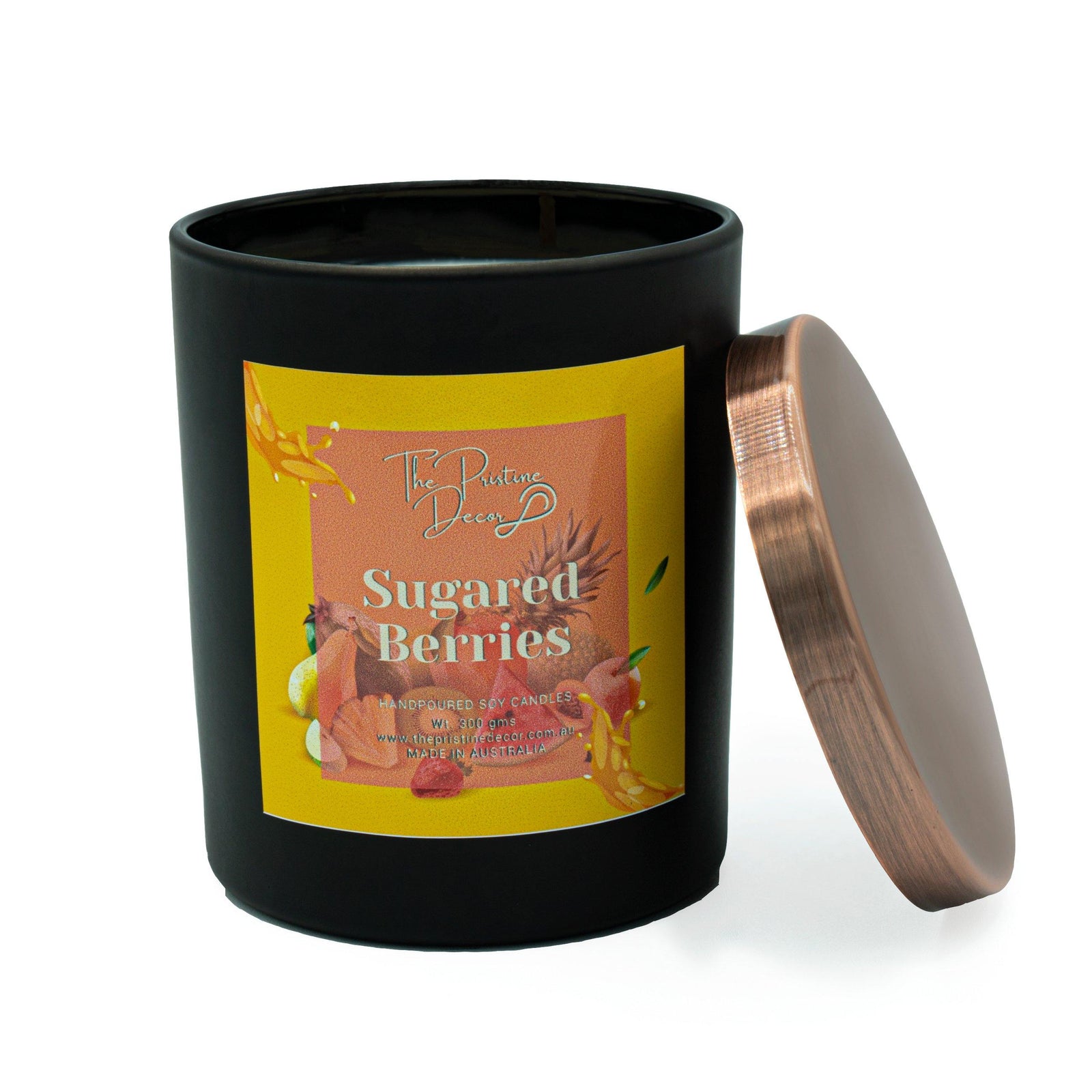 Scented Soy Candles - Black Raspberries & Vanilla Blend - Sugared Berries