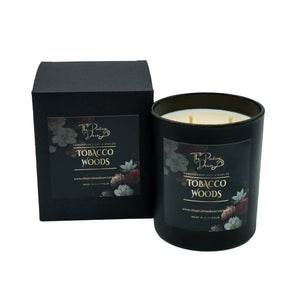 Scented Soy Candles - Tobacco flowers & Smoked Oak Blend - Tobacco Woods