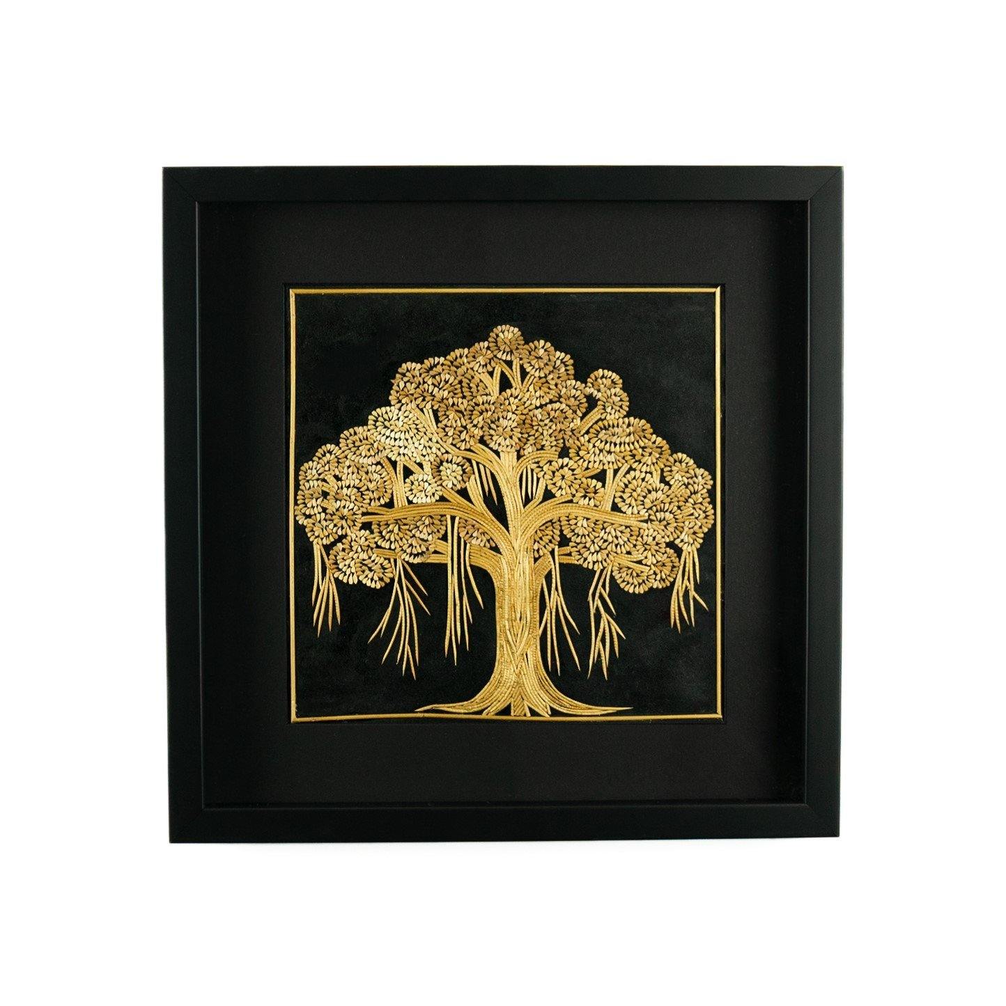 Wall Art | Handmade Wall Decoration | Wedding Gifts | Golden Grass Art | Tree of life